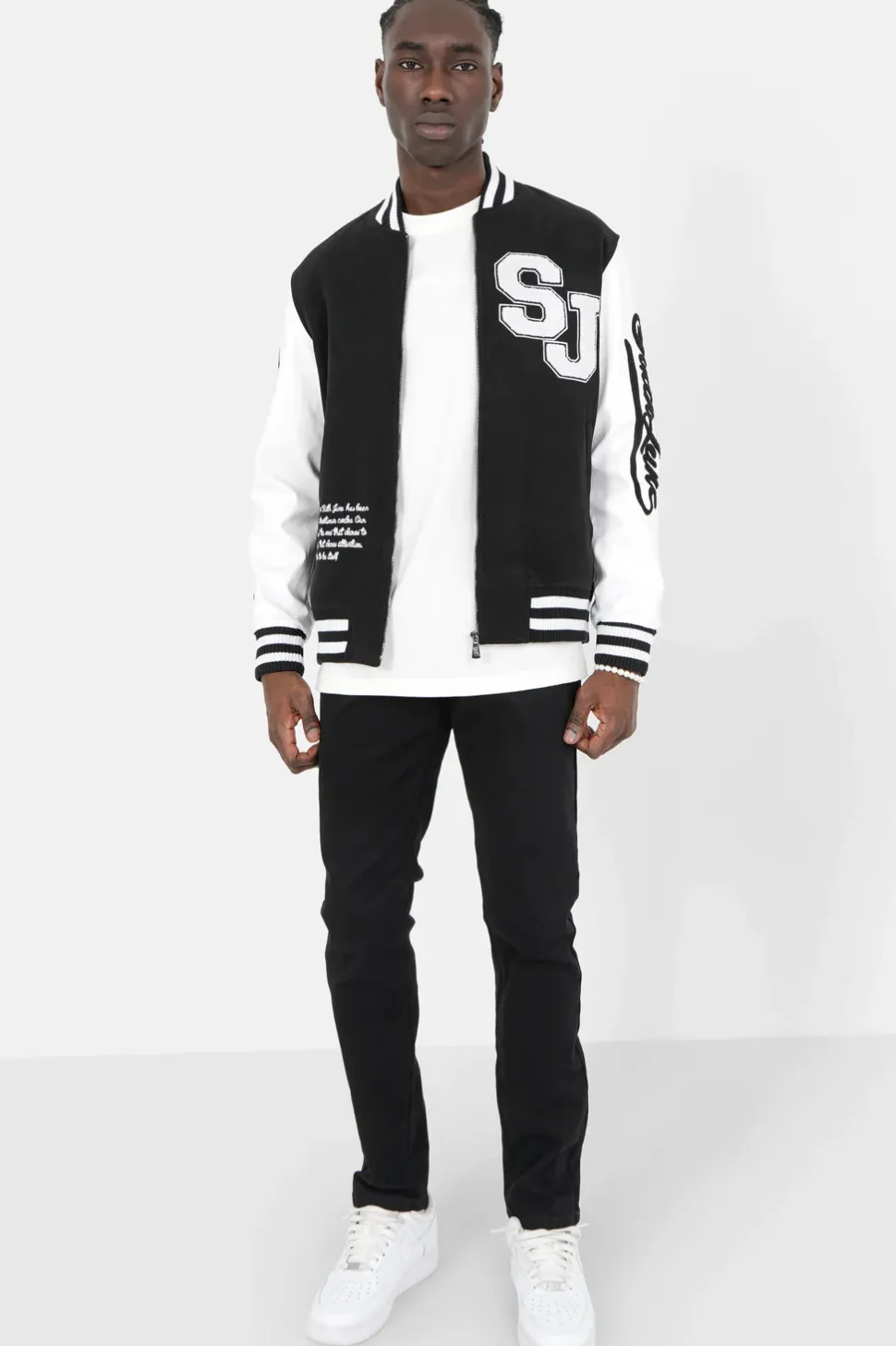 Veste Tete De Mort Universitaire Noir