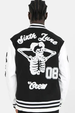 Veste Tete De Mort Universitaire Noir