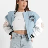 Veste Universitaire Imprimee Bleu