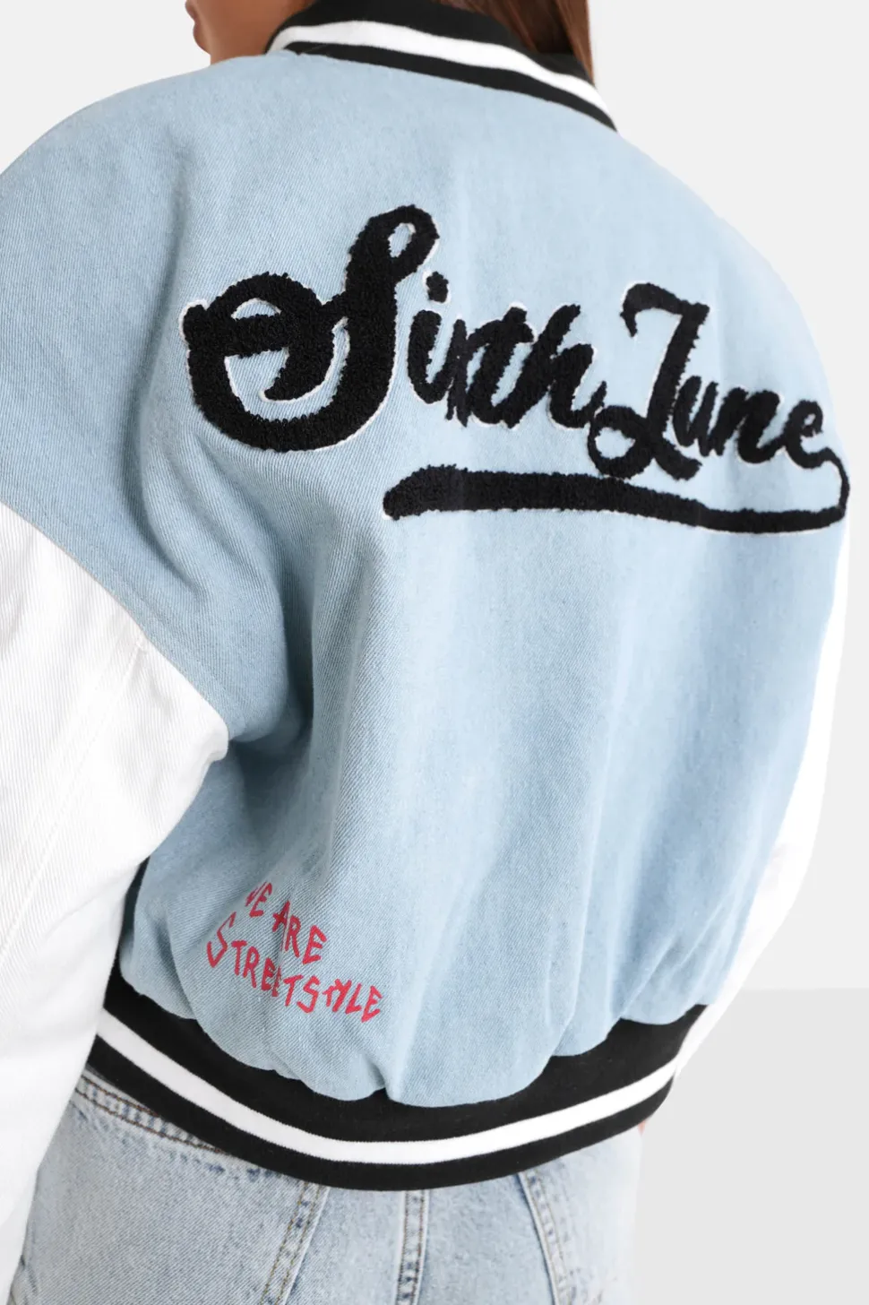 Veste Universitaire Imprimee Bleu