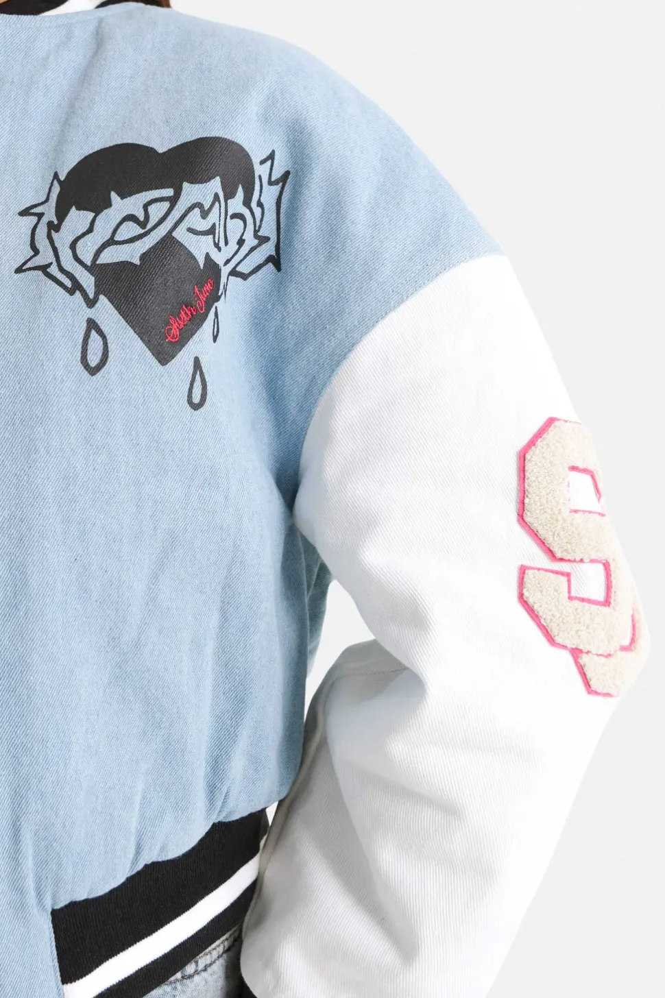Veste Universitaire Imprimee Bleu