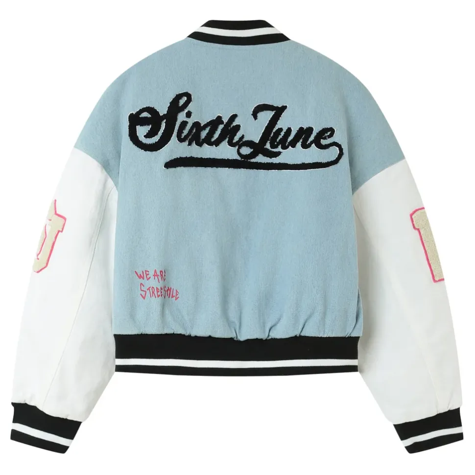 Veste Universitaire Imprimee Bleu