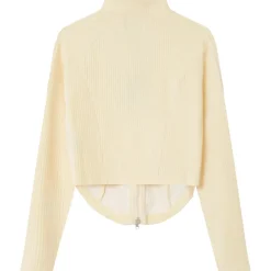Veste Velours Corset Beige Clair